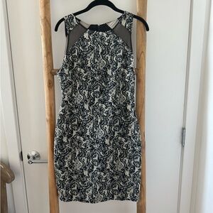 Elegant Black and White Patterned Dress